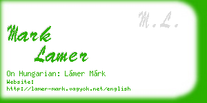 mark lamer business card