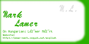mark lamer business card